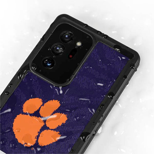 Clemson University Paw Logo Galaxy Note20 Ultra 5G Waterproof Case